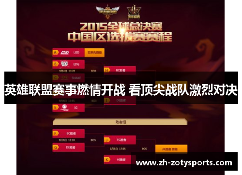 英雄联盟赛事燃情开战 看顶尖战队激烈对决